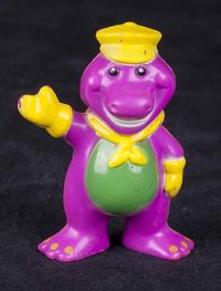 Barney the Dinosaur Train Conductor Plastic Figure